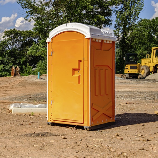 how often are the porta potties cleaned and serviced during a rental period in Bellmont